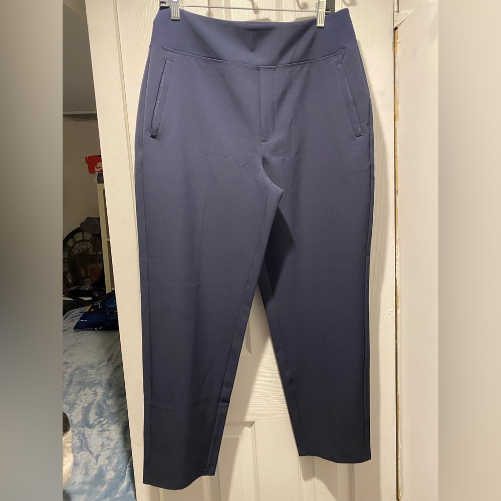 Athleta Blue Straight-Leg Pants Tailored